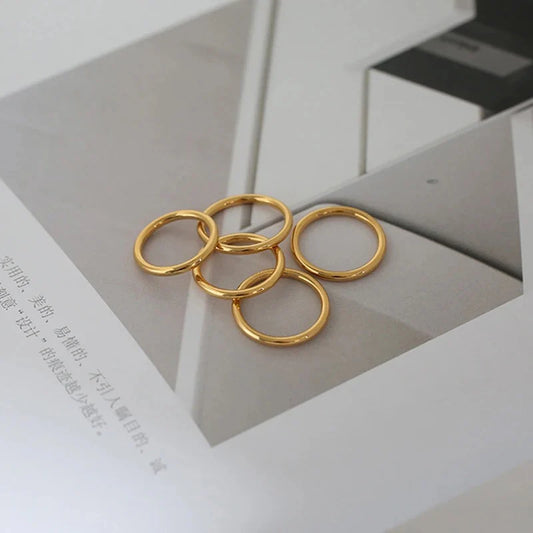 Golden Aura Basic Band Ring