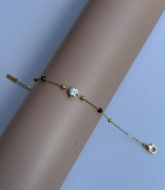 Solitaire Hand Mangalsutra Bracelet