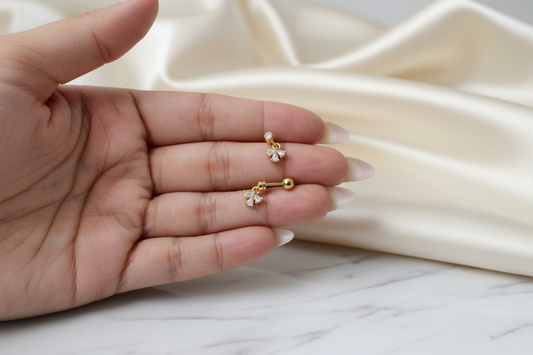 Celeste Bow Crystal Earrings (Pair)