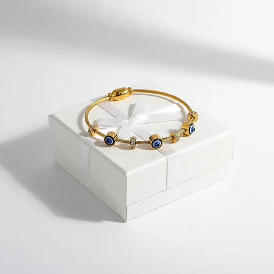 Evil Eye Charm Bracelet Standard Wrist 2.6