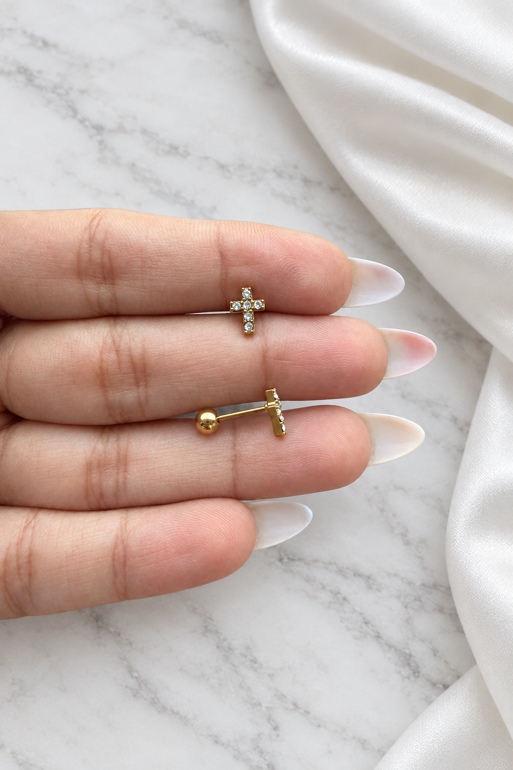 Lumea Cross Studs (Pair)