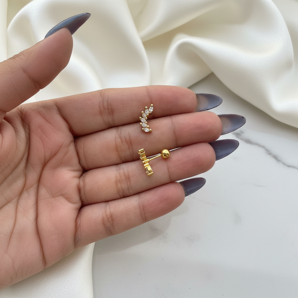 Eira Crystal Studs Earrings (Pair)