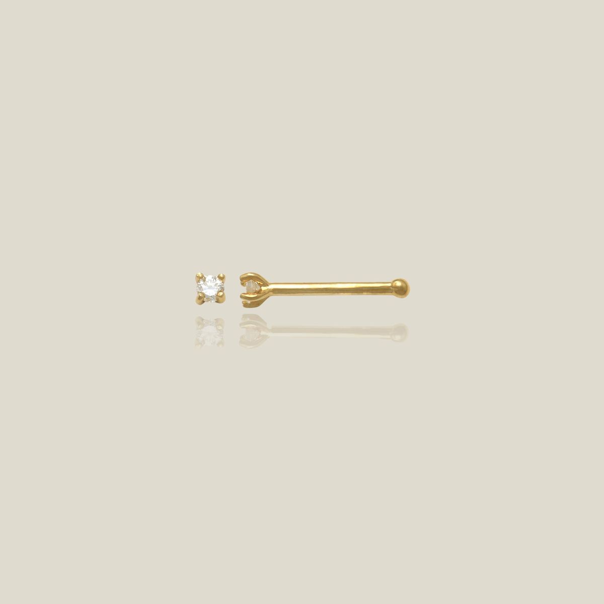 Celebrity Inspired Nose Pin – Minimal Solitaire Gold Nose Pin