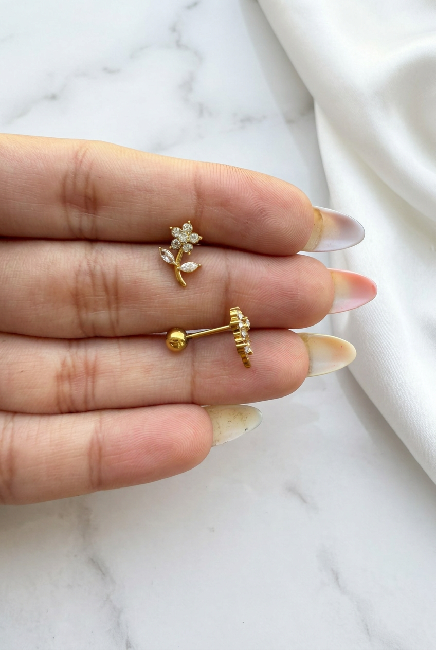 Rose Studs (Pair)