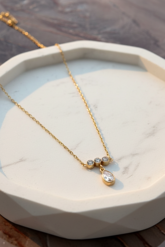 Triple Teardrop Necklace