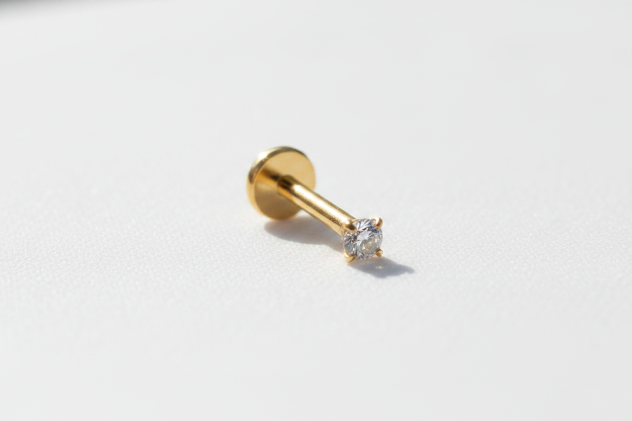 Mini Solitaire Nose Pin (FLAT BACK)