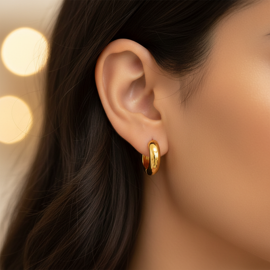 Halo Core Hoops – worn on model editorial