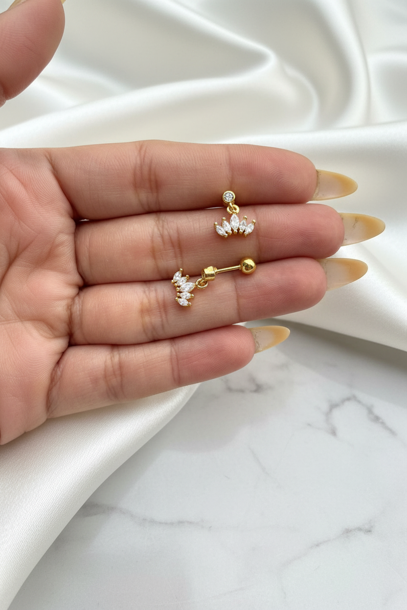 Crown Eva Studs (Pair)