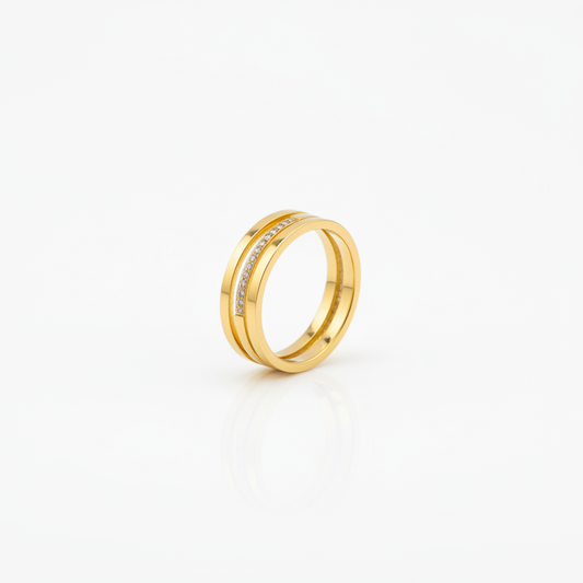 Diana Three Layered Diamond Studded Ring
