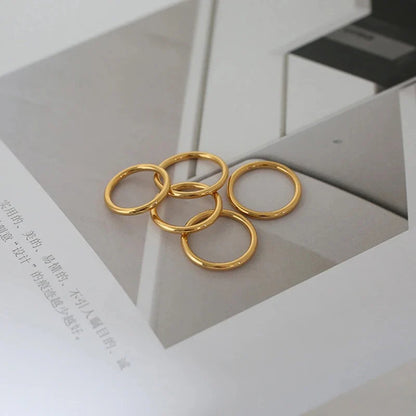 Golden Aura Basic Band Ring
