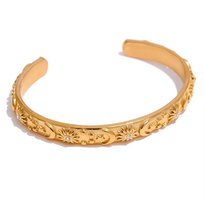 Luxe Moon Sun Adjustable Bangle Cuff