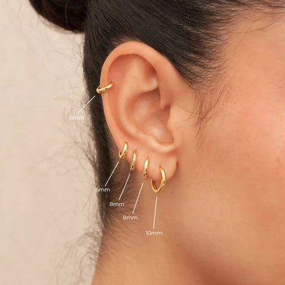 6mm Alena 2nd piercing Huggie Hoop