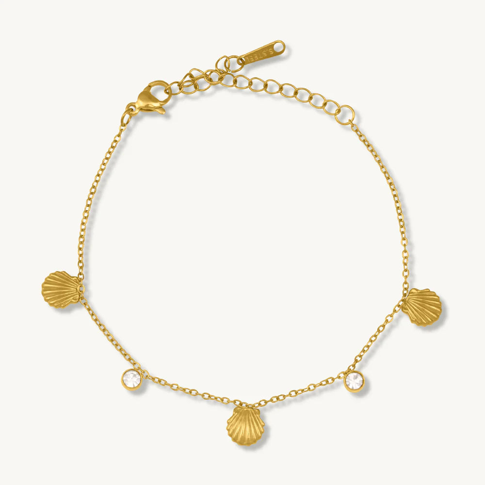 Coastal Seashell Charm Bracelet