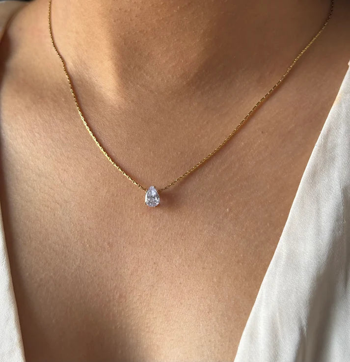 Teardrop Pendant Necklace - Waterproof & Tarnish-Free