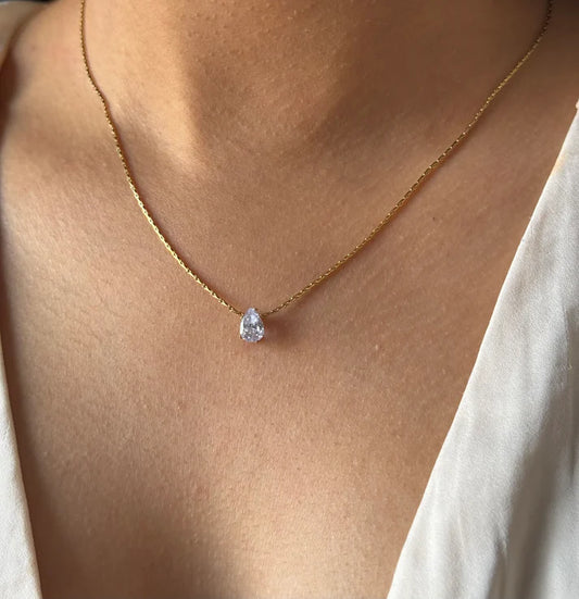 Teardrop Pendant Necklace - Waterproof & Tarnish-Free