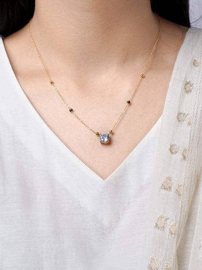 Modern Solitaire Mangalsutra Necklace