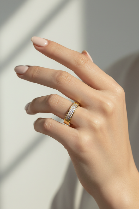Eterna Glow Crystal Band Ring
