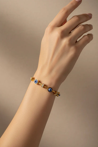 Evil Eye Charm Bracelet Standard Wrist 2.6