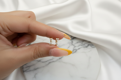 Nora Bow Huggie Hoops – 1MM | 2nd Piercing