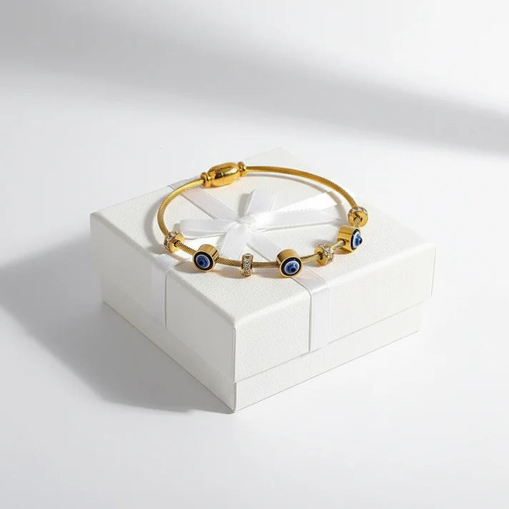Evil Eye Charm Bracelet Standard Wrist 2.6