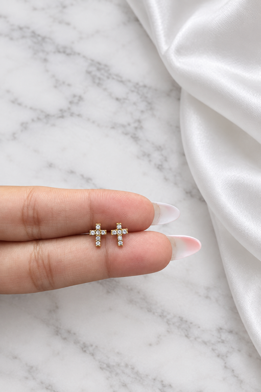 Lumea Cross Studs (Pair)