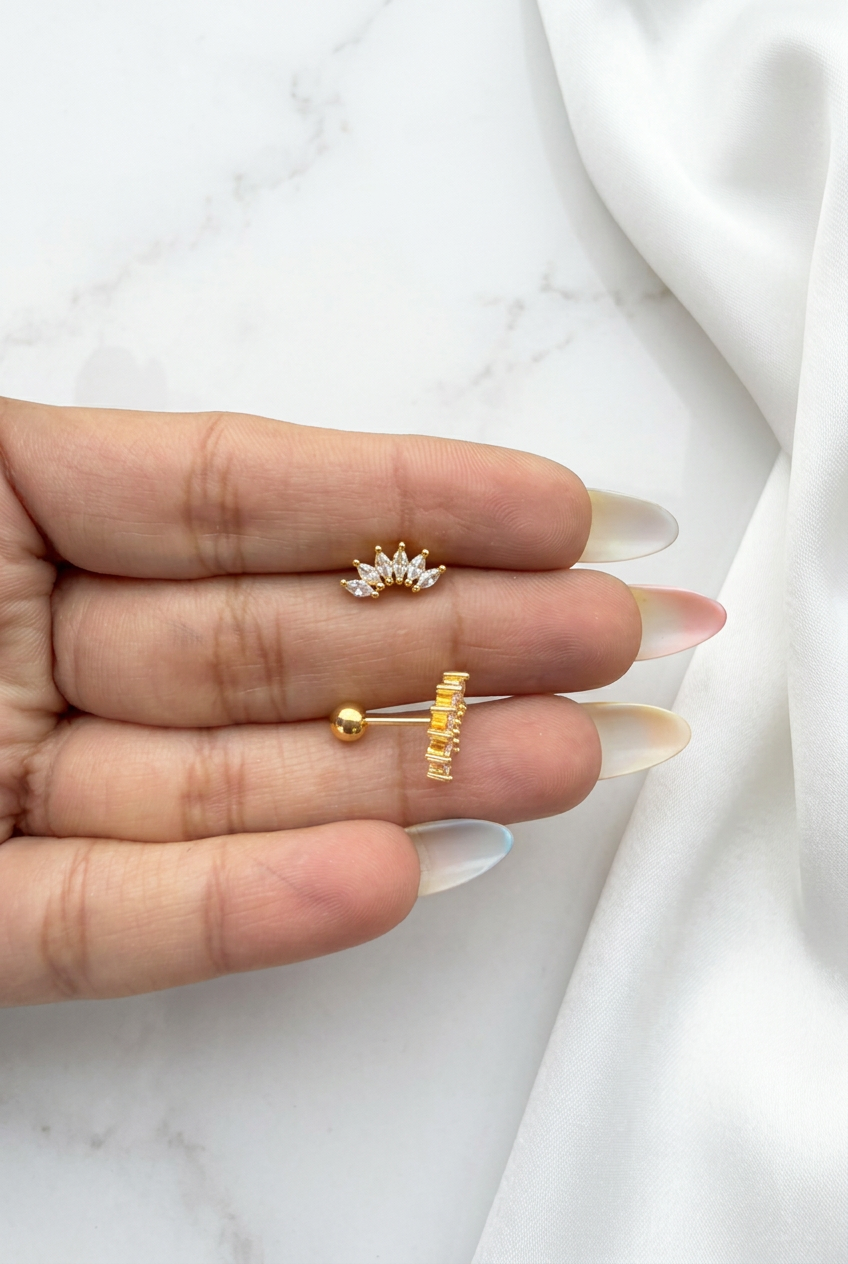 Selena Crown Studs (Pair)
