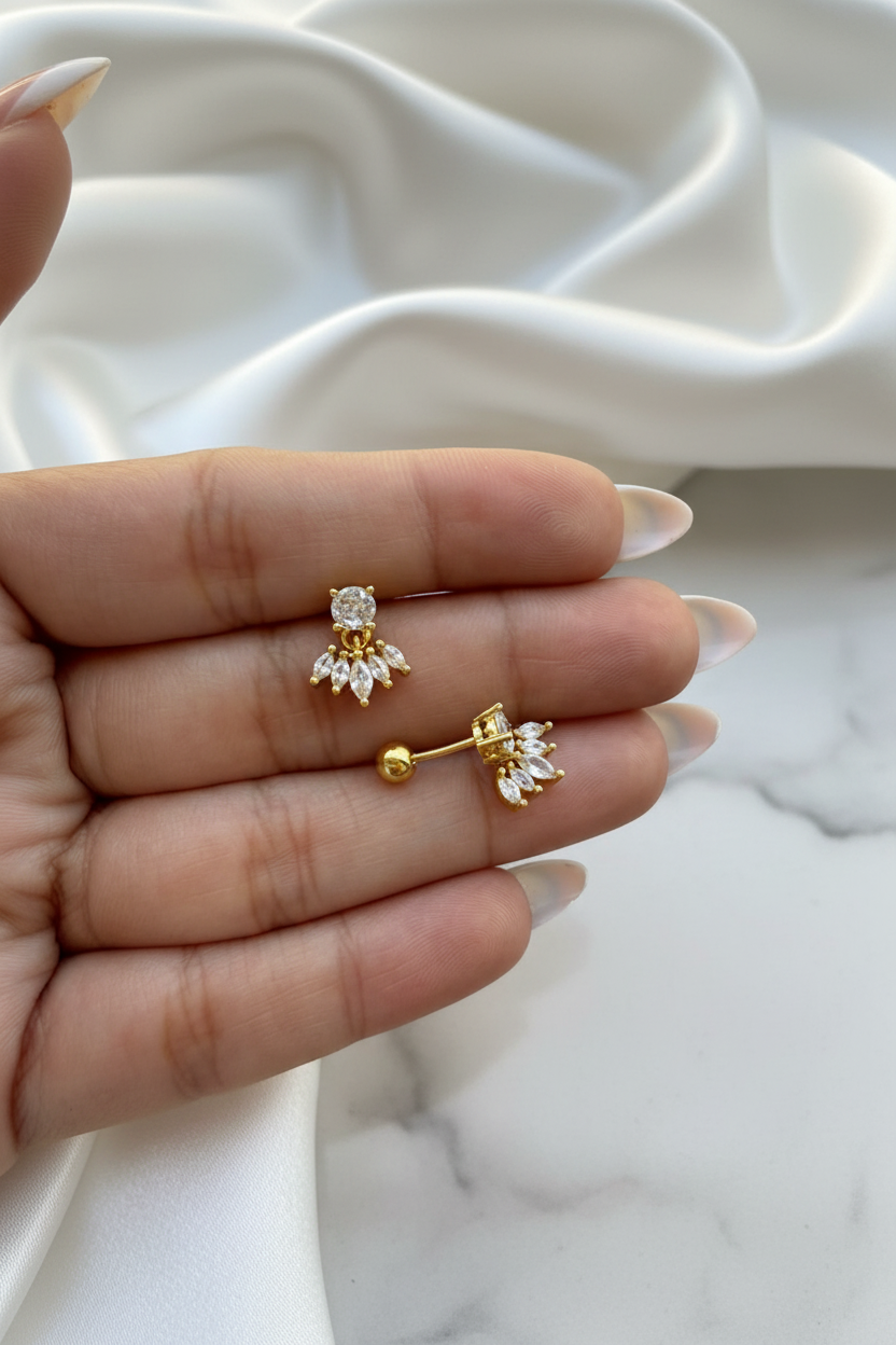 Miliza Crown Stud Earrings