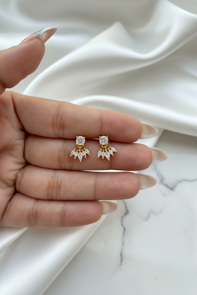 Miliza Crown Stud Earrings