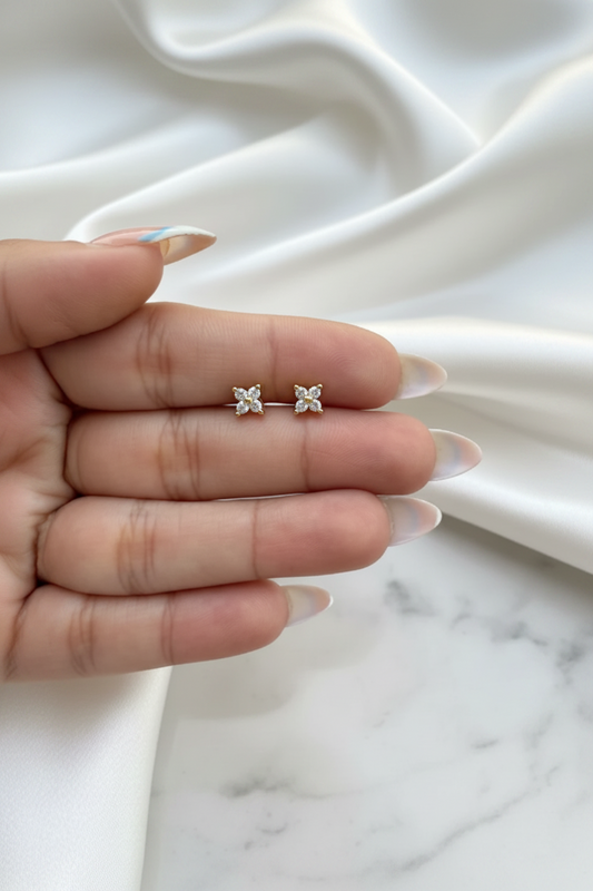 Clover Flower Stud (PAIR)