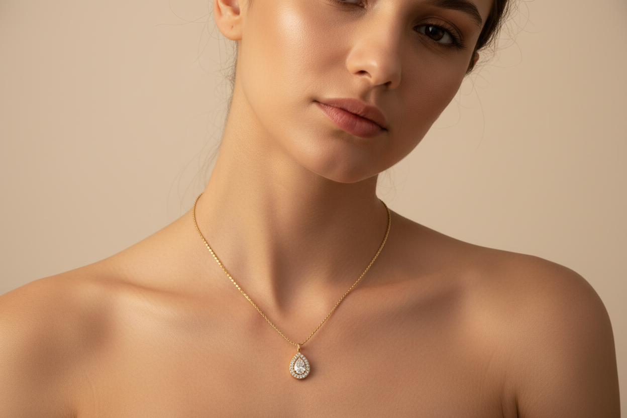 Ramya Teardrop Pendant Necklace