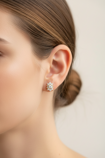 Tiara Crystal Studs
