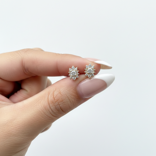 Tiara Crystal Studs