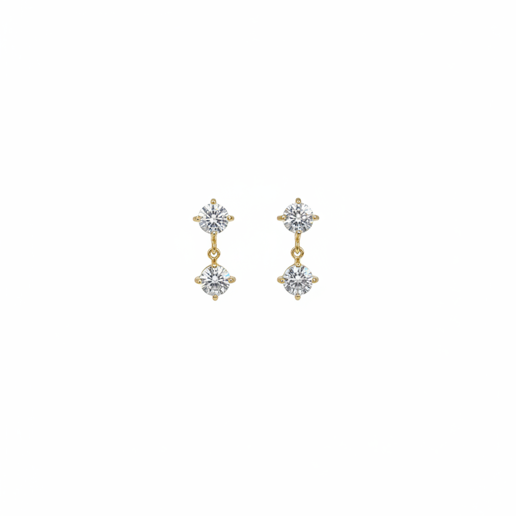 Luxe Solitaire Earrings