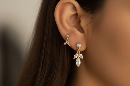 Mini Crystal Drop Earrings (Pair)