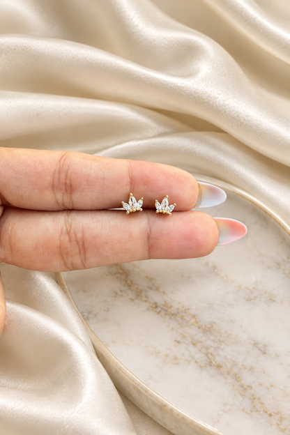 Tri Crown Studs