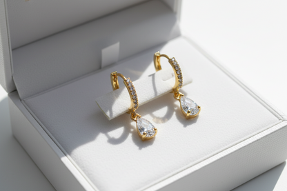 Lima Drop Hoop Earrings