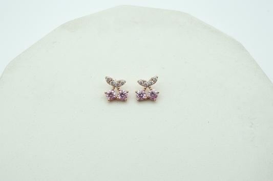 Pink Cherry Drop Earrings