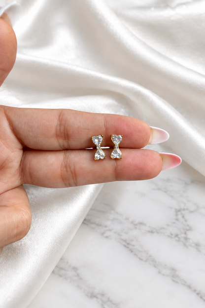 Zena Bow Ball Back Studs (Pair)