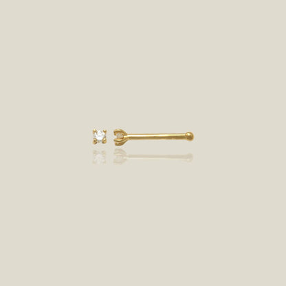Celebrity Inspired Nose Pin – Minimal Solitaire Gold Nose Pin