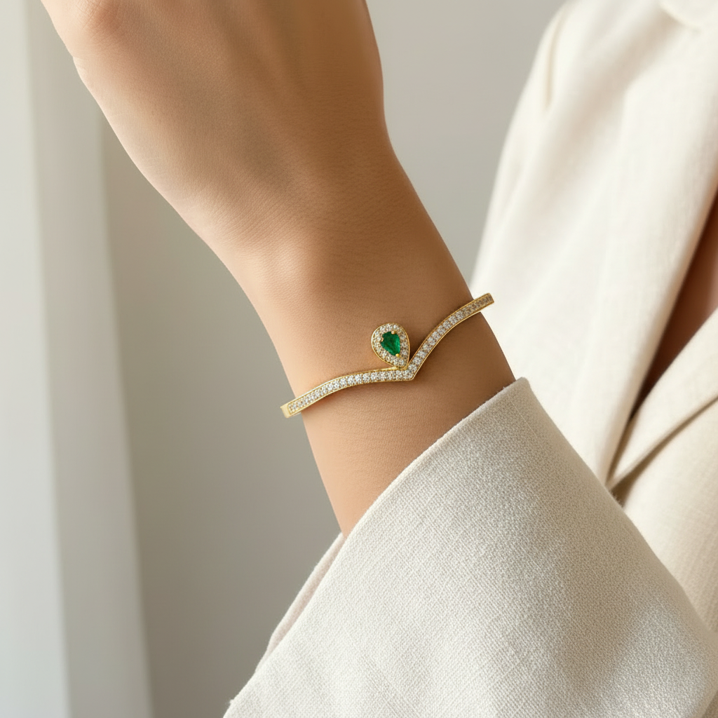 Elise Bangle Green Emerland