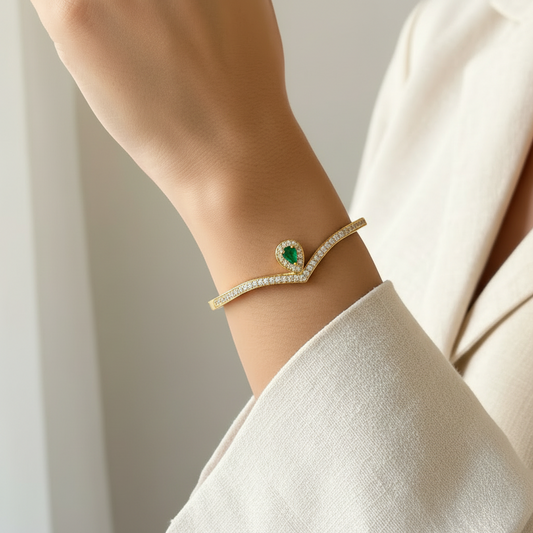 Elise Bangle Green Emerland