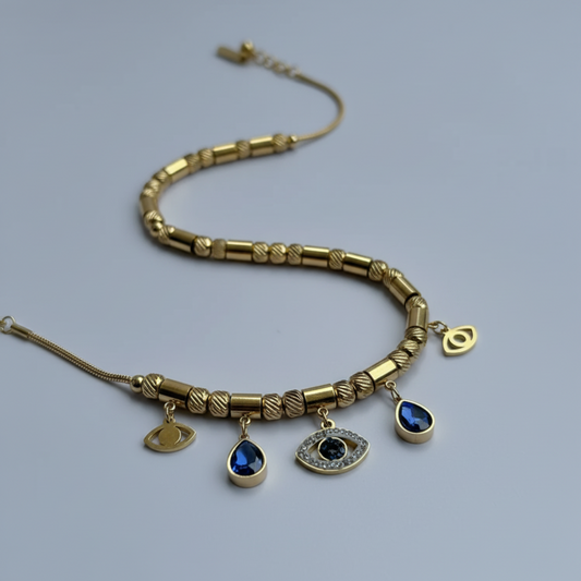 Celestial Guardian Evil Eye Charm Bracelet