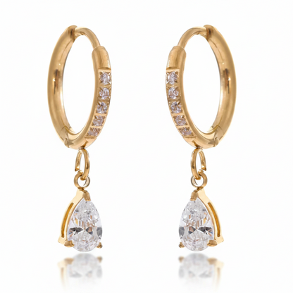 LumieTeardrop Huggie Earrings