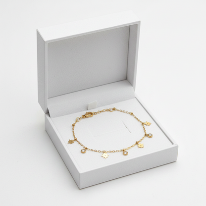 Star Crystal Charm Bracelet