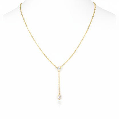 Exact Y-necklace on white surface