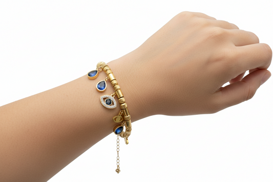 Celestial Guardian Evil Eye Charm Bracelet