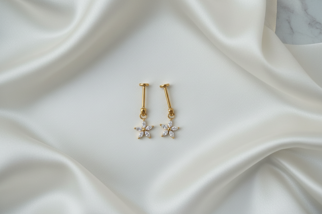Crystal Flower Bugadi (PAIR)