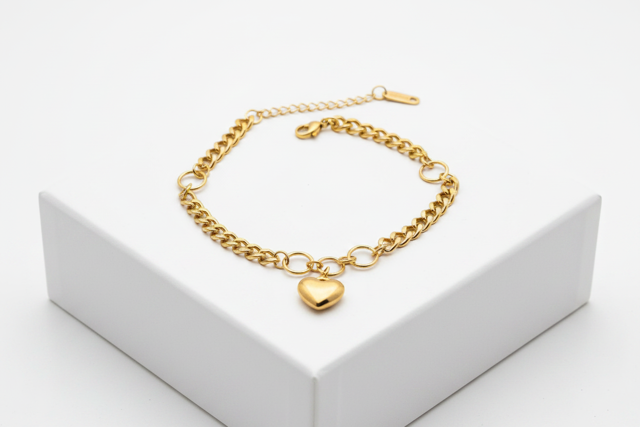Heart Charm Bracelet