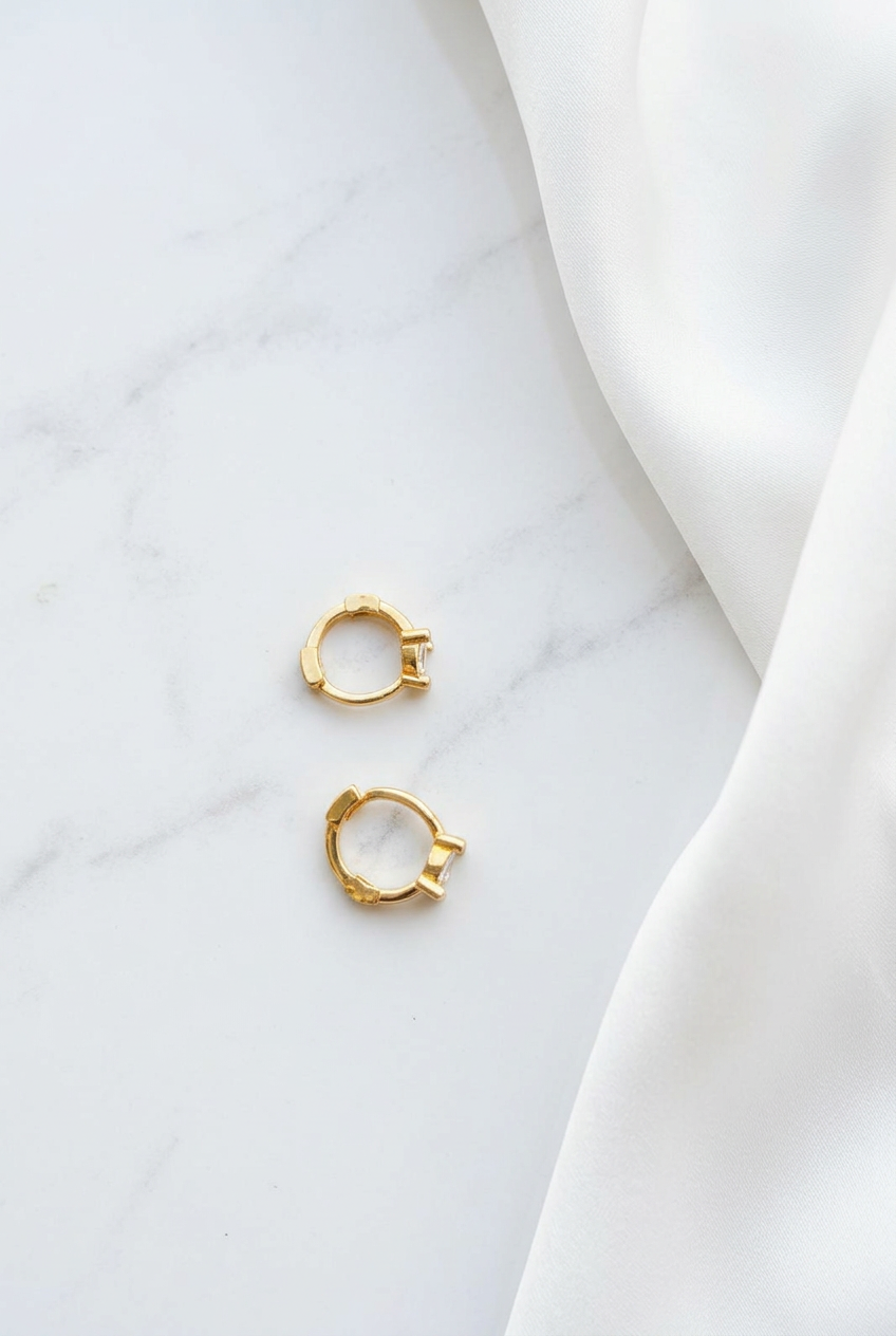 Petal Huggie Hoop 1MM | 2nd Piercing
