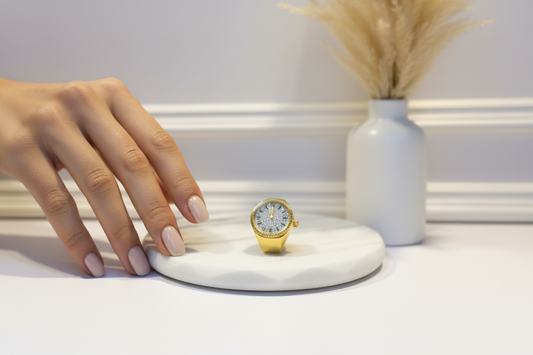 Gold Pave Watch Ring